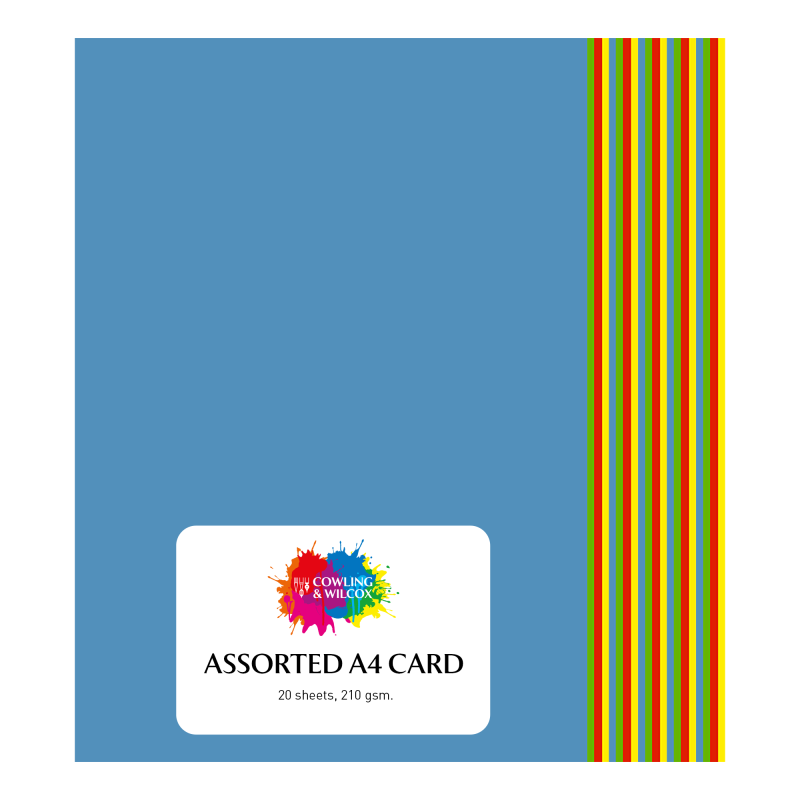 A4 Multicolour Card Pack (20pc)