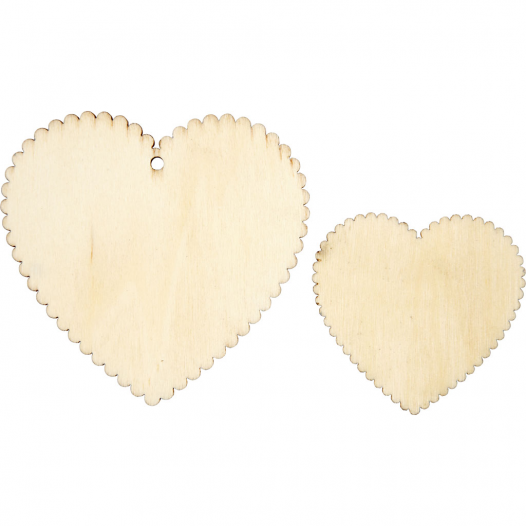 Decorative Wooden Hearts (12pc)