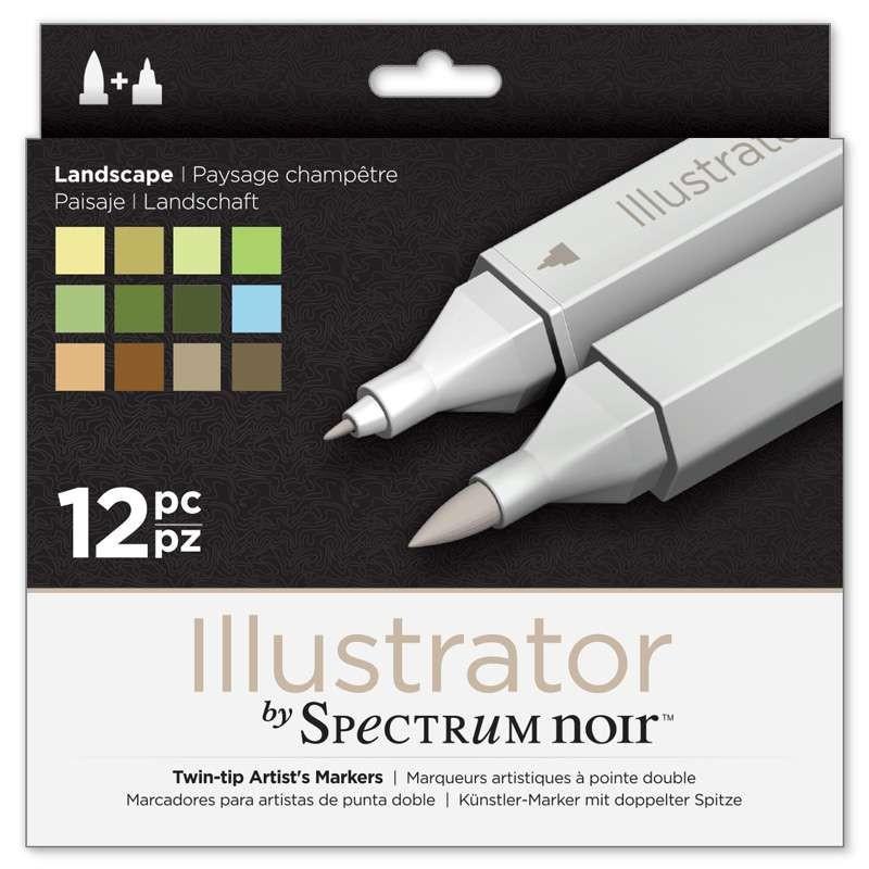 Illustrator Marker Set of 12 Landscape Cowling & Wilcox Ltd