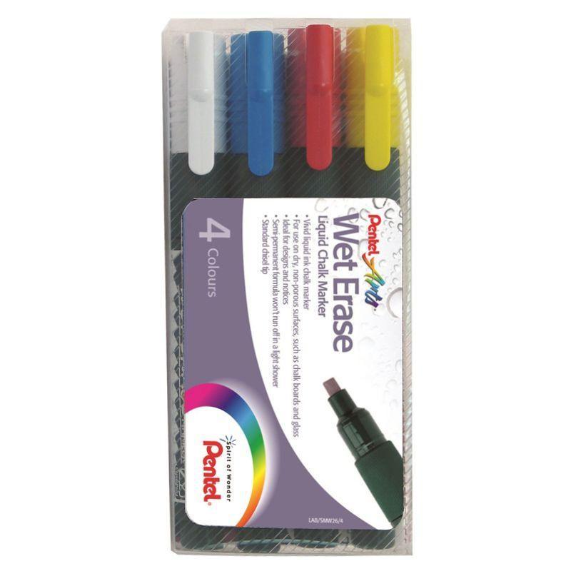 Arts Wet Erase Chalk Marker Standard Wallet of 4