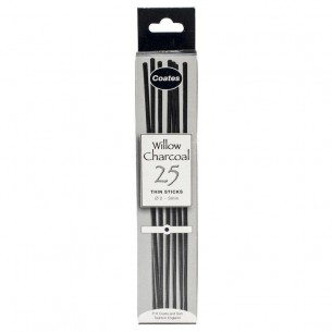 Thin Willow Charcoal Sticks (25pc)