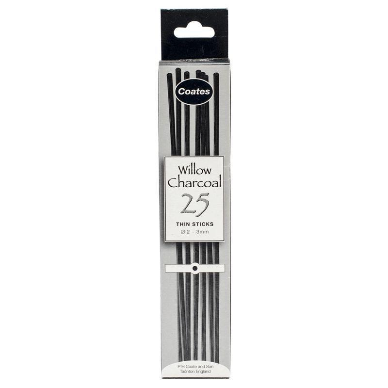 Thin Willow Charcoal Sticks (25pc)
