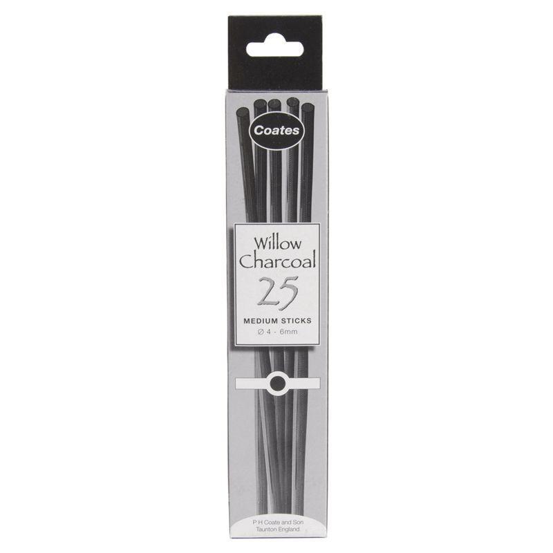 Medium Willow Charcoal Sticks (25pc)