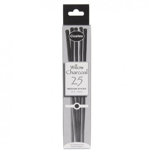 Medium Willow Charcoal Sticks (25pc)