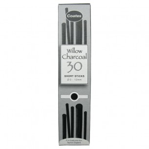 Assorted Willow Charcoal Short Sticks (30pc)