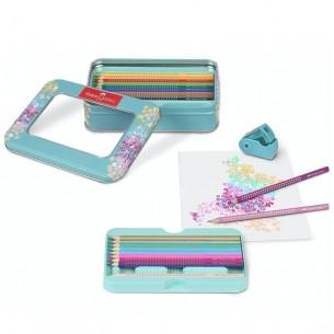 Sparkle Colour Pencil Tin + Free Sharpener (21pc)