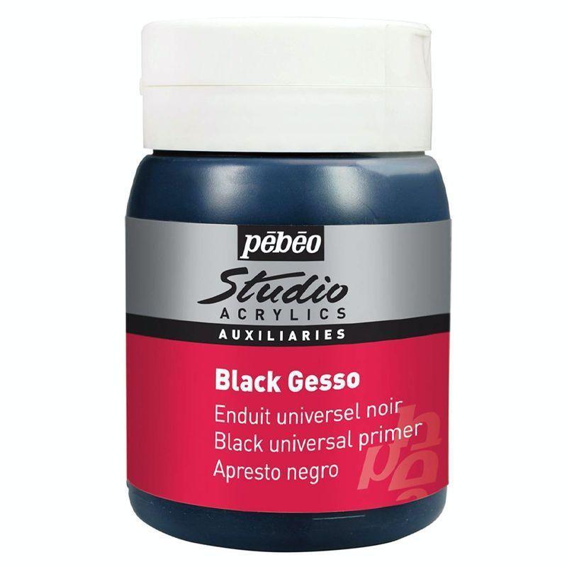 Studio Acrylics Black Gesso (500ml)