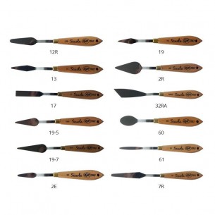 RGM Scuola Wooden Handle Artist Palette Knives