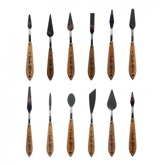 RGM Scuola Wooden Handle Artist Palette Knives