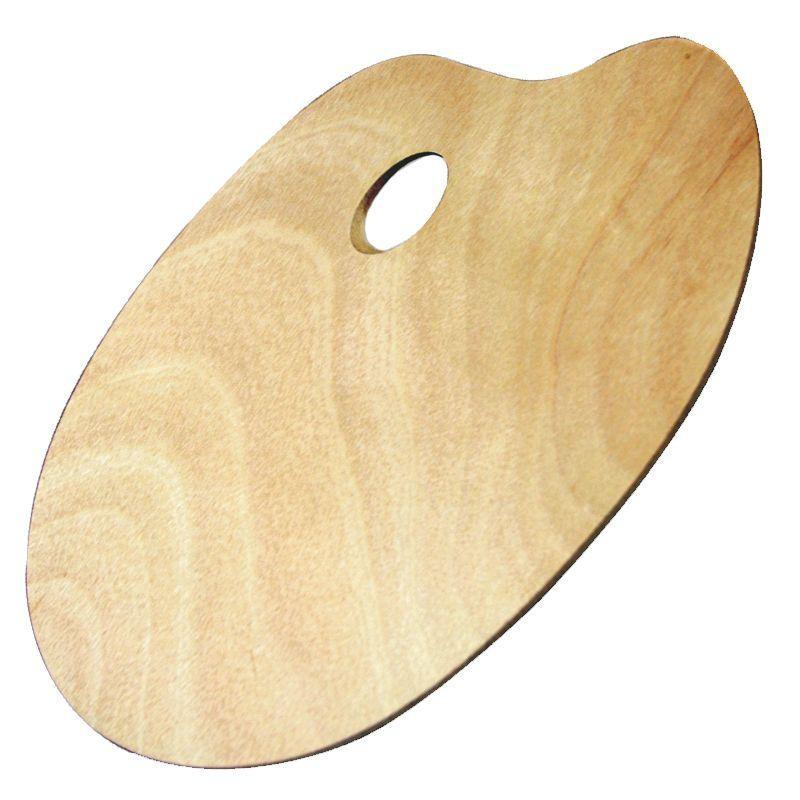 Wooden Oval Palette (Large, 35 x 25cm)