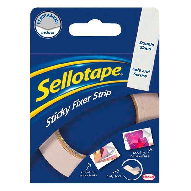 Sellotape Sticky Fixer Strip (25mm x 3m)