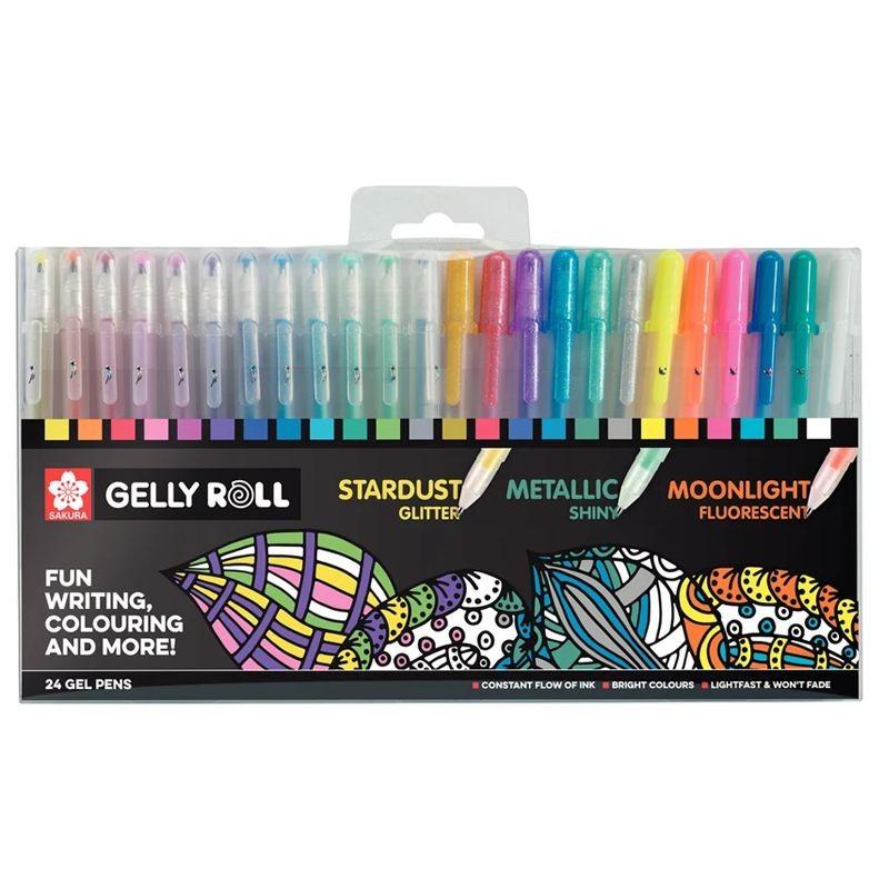 Gelly Roll Assorted Colour Gel Pen Set (24pc)