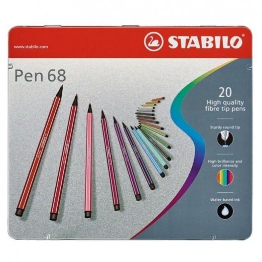 Pen 68 Assorted Colour Tin (20pc)