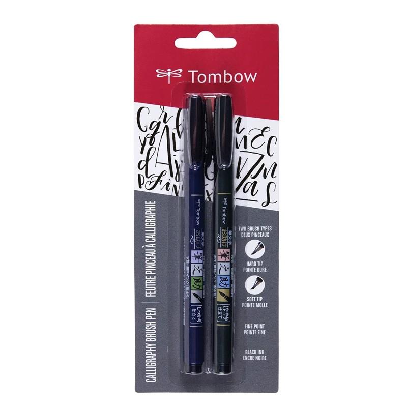 Fudenosuke Calligraphy Black Brush Pen (Pack of 2)