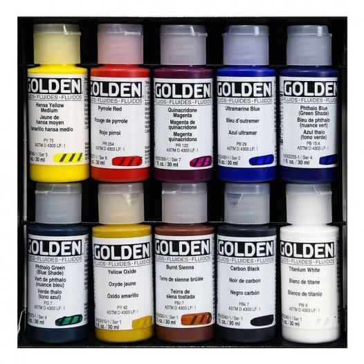 Professional Fluid Acrylic Set (10 x 30ml) Professional Fluid Acrylic Set (10 x 30ml)