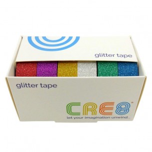 CRE8 Glitter Tape Set 6 Assorted Colours