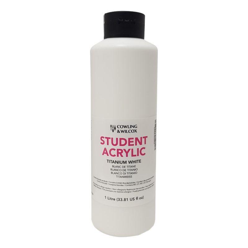 White Student Acrylic Colour (1ltr)