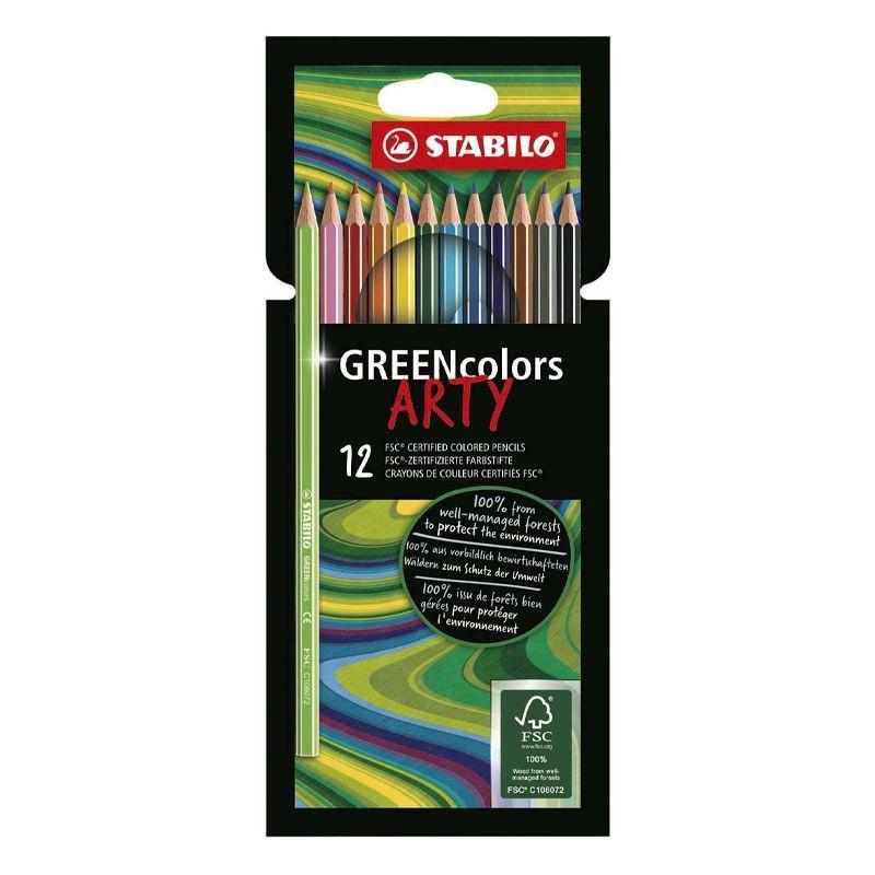 GREENcolors Arty Pencil Wallet of 12