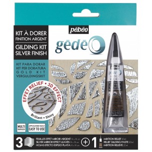 Gedeo Mirror Effect Kit - 3D Mixtion Relief & 3 Silver Foils