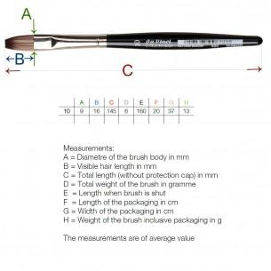 Casaneo 986XS Flat Miniature Brush No.10 Casaneo 986XS Flat Miniature Brush No.10