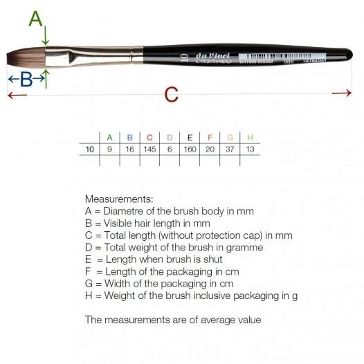 Casaneo 986XS Flat Miniature Brush No.10 Casaneo 986XS Flat Miniature Brush No.10
