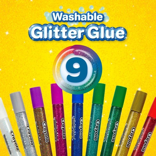 Washable Glitter Glue - Pack of 9