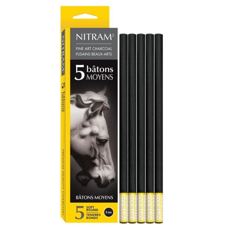 8mm B+ Charcoal Sticks (5pc)