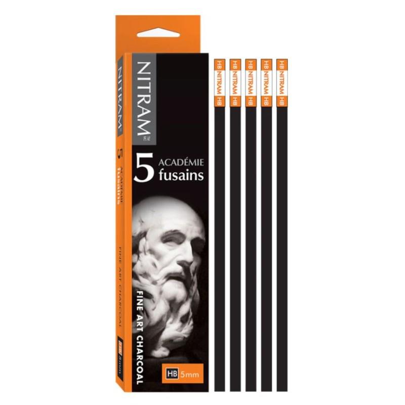 Charcoal Grade HB (medium) - Pack of 5