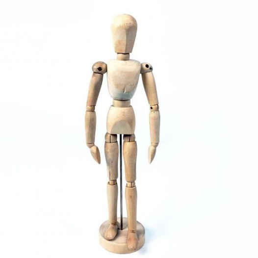 Wooden Mannequin Figure - 12"