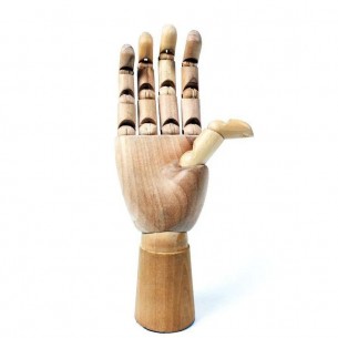 Wooden Mannequin Hand - 7"