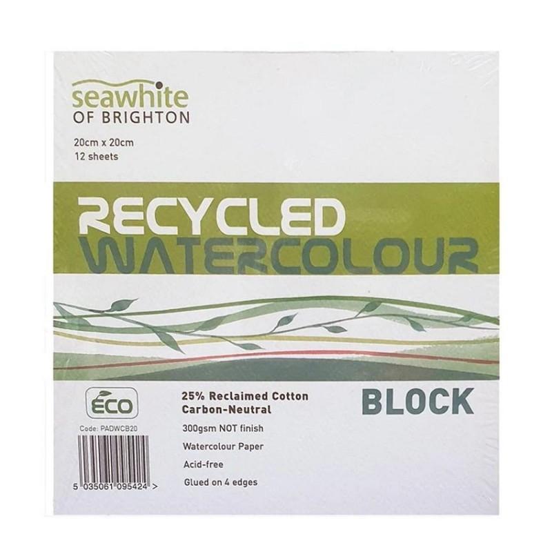 Recycled Watercolour Square Block