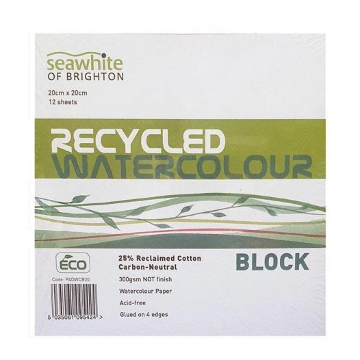 Recycled Watercolour Block - NOT (300gsm, 20 x 20cm)
