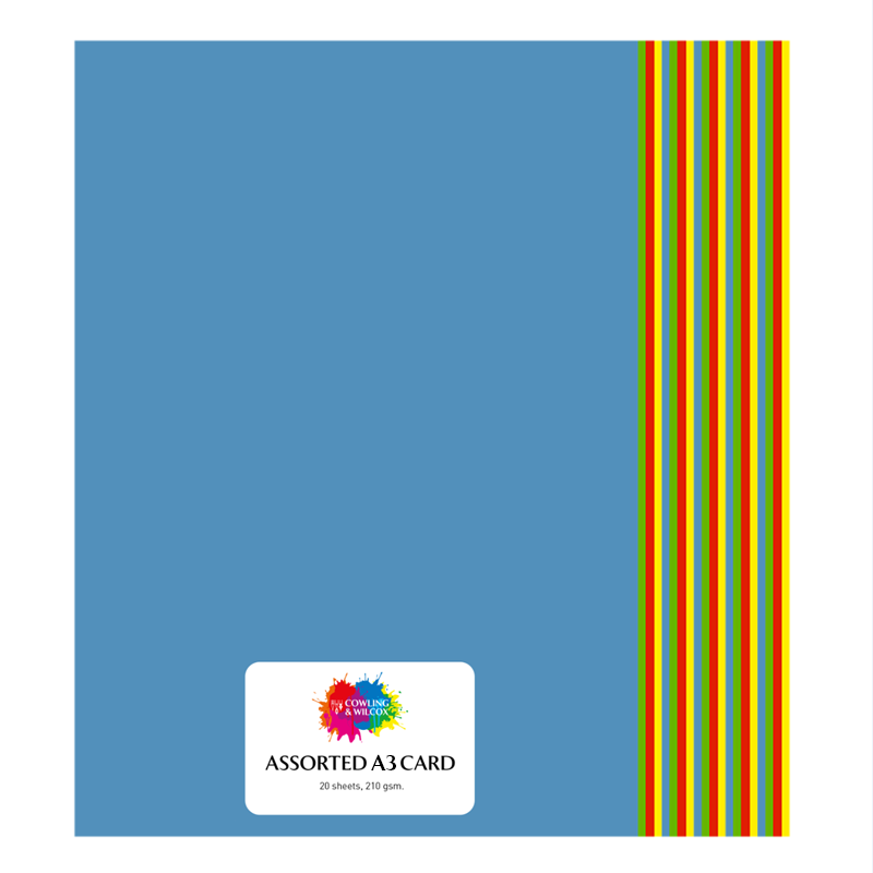 A3 Multicolour Card Pack (20pc)