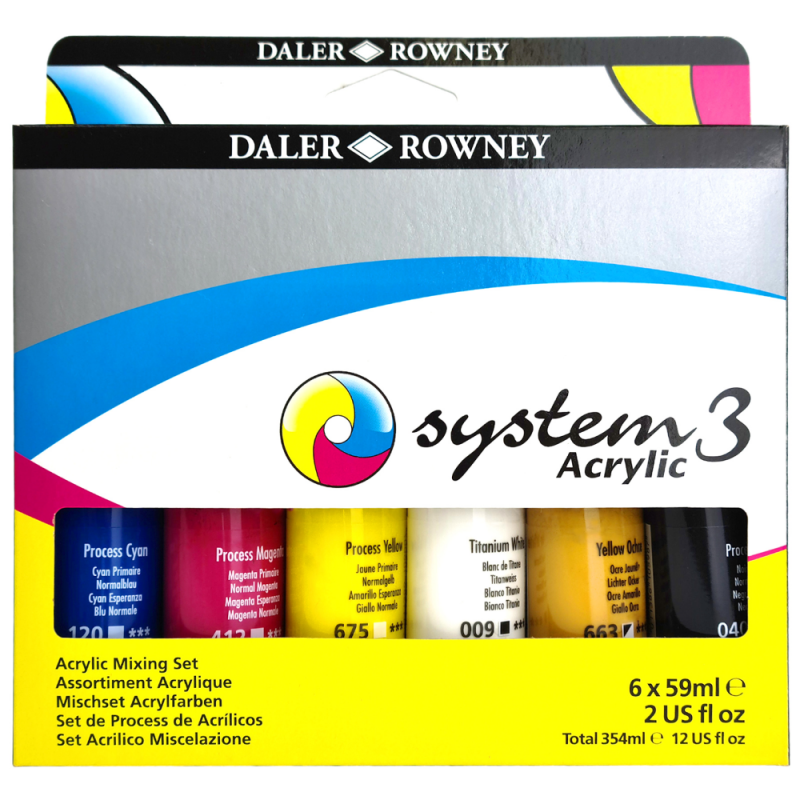 System 3 Acrylic Process Set (6 x 59ml)