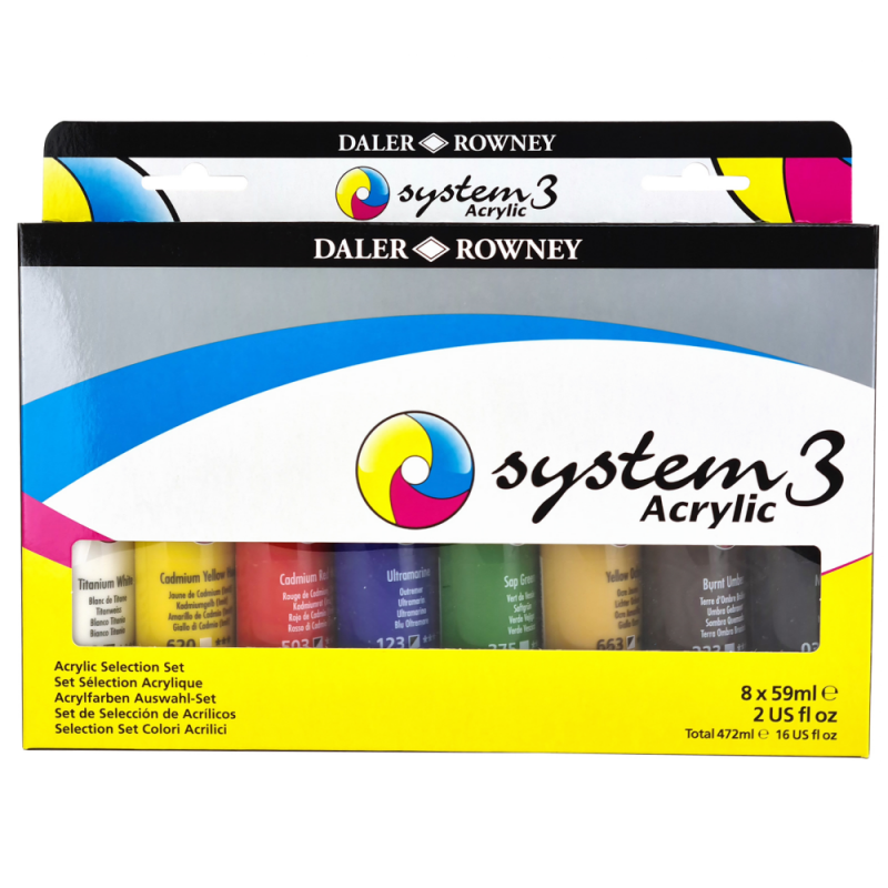 System 3 Acrylic Selection Set (8 x 59ml)