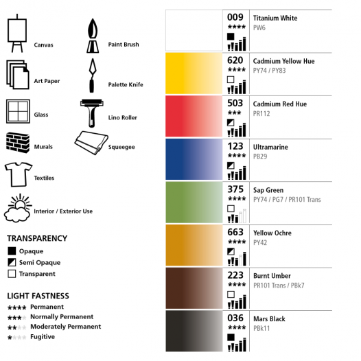 System3 Acrylic Colour: Selection Set (8 x 59ml)