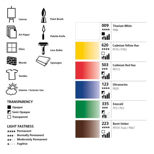 System3 Acrylic Colour: Starter Set (6 x 22ml)