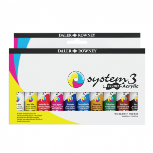 System3 Fluid Acrylic Colour: Introduction Set (10 x 29.5ml)
