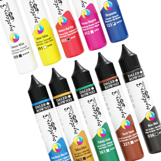 System3 Fluid Acrylic Colour: Introduction Set (10 x 29.5ml)