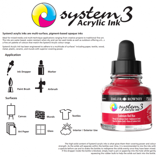 System3 Acrylic Ink (29.5ml) System3 Acrylic Ink (29.5ml)