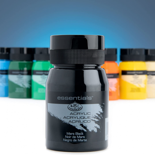 Essentials Acrylic Colour Mars Black (500ml)