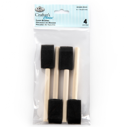 1" Foam Brush Pack (4pc)