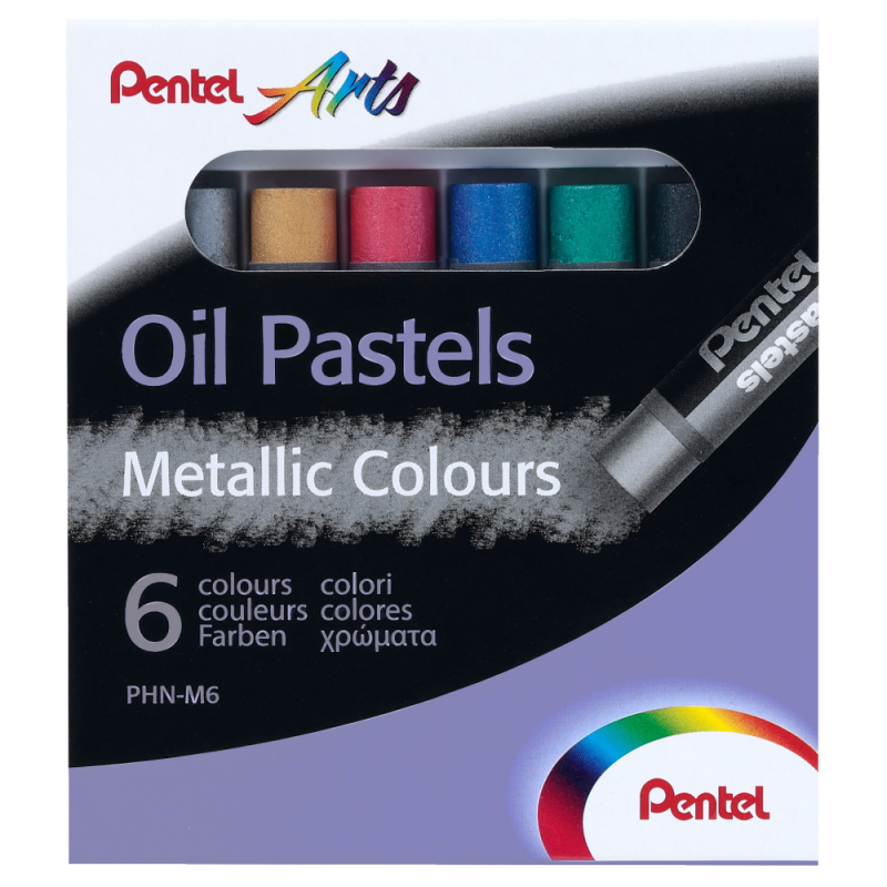 Pentel Arts Oil Pastel Metallic - Set of 6