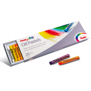 Pentel Oil Pastels - Fluorescent Set of 6 Colours