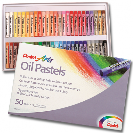 Pentel Arts Oil Pastels - Set of 50