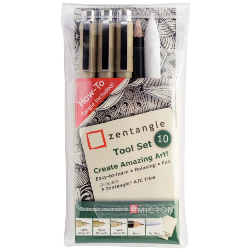 Sakura Pigma Micron Zentangle Tool Set (10pcs)