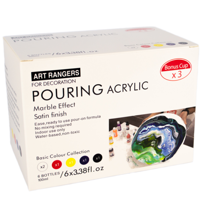 Acrylic Colour Basic Pouring Set (6 x 100ml)
