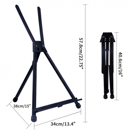 Black Aluminium Table Easel