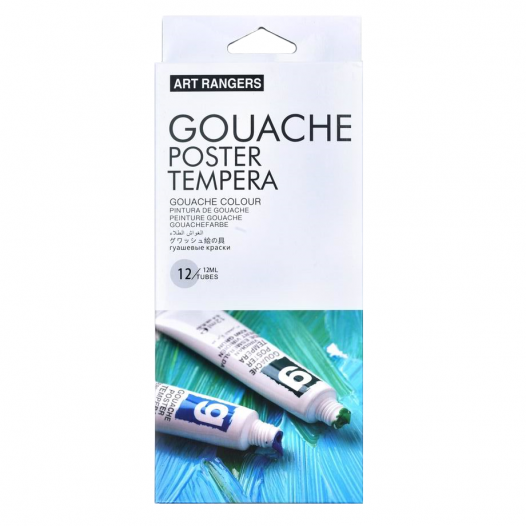 Set peinture gouache - Couleurs Pastel - 12 x 12 ml - La Poste