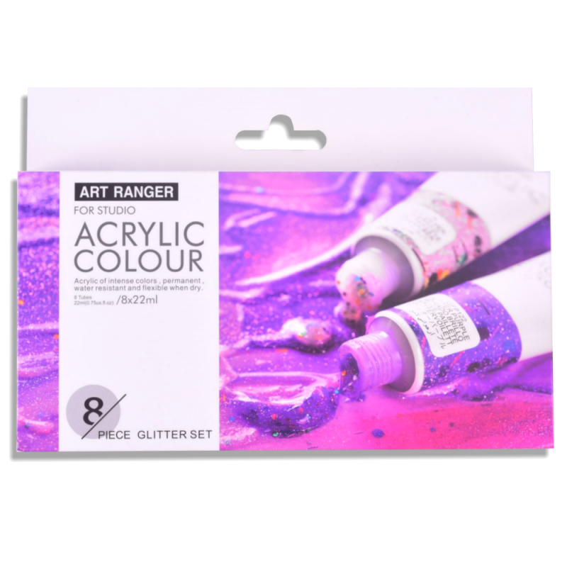 Art Rangers Acrylic Colour Set - Glitter (8 x 22ml)